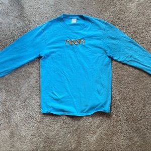 Noah NYC Rainbow embroidered long sleeve t shirt